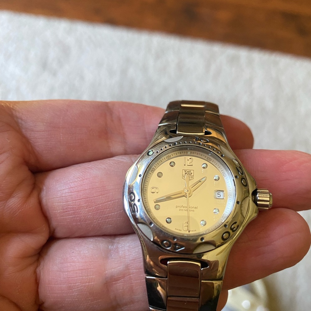 Vintage TAG Heuer Silver Dial Watch with Silver Bracelet